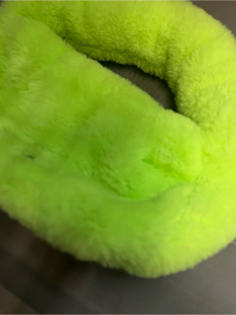 Faux Fur Chain Shoulder Bag in Neon Green plushy soft Dolls Kill style club rave - Picture 3 of 9